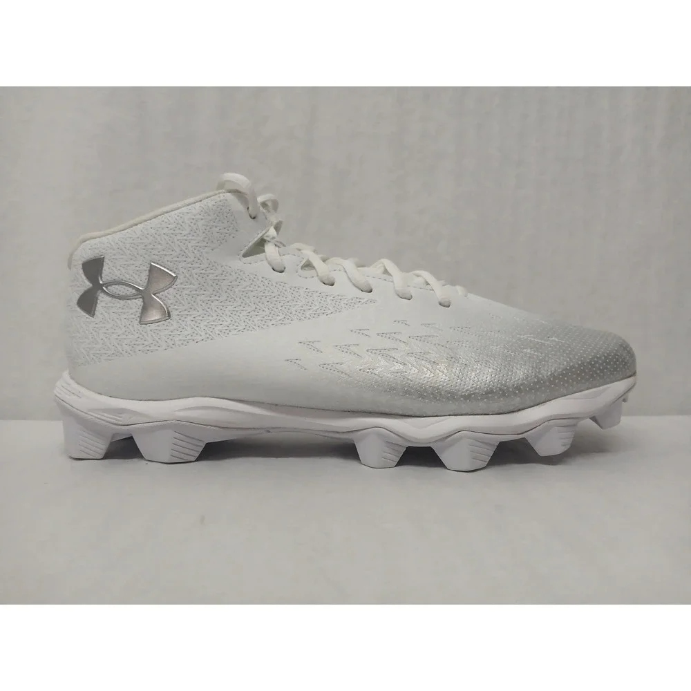 Under Armour Mens Spotlight Fran RM 4.0 Football Cleat 3027293-100 White Sz 10.5